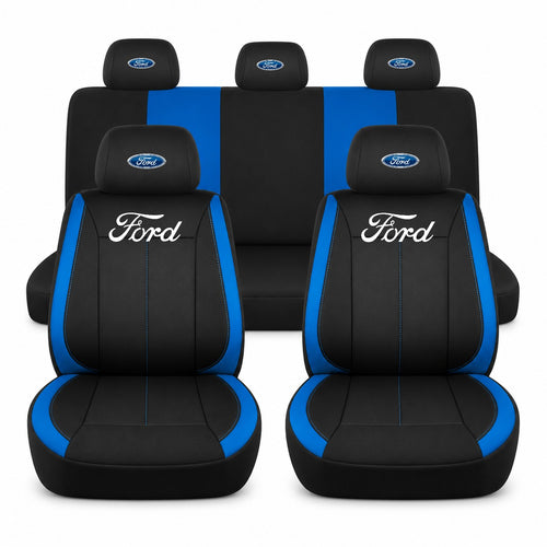 Set huse scaune Vision albastru cu logo Ford