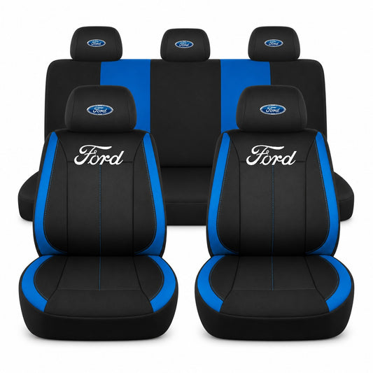 Set huse scaune Vision albastru cu logo Ford