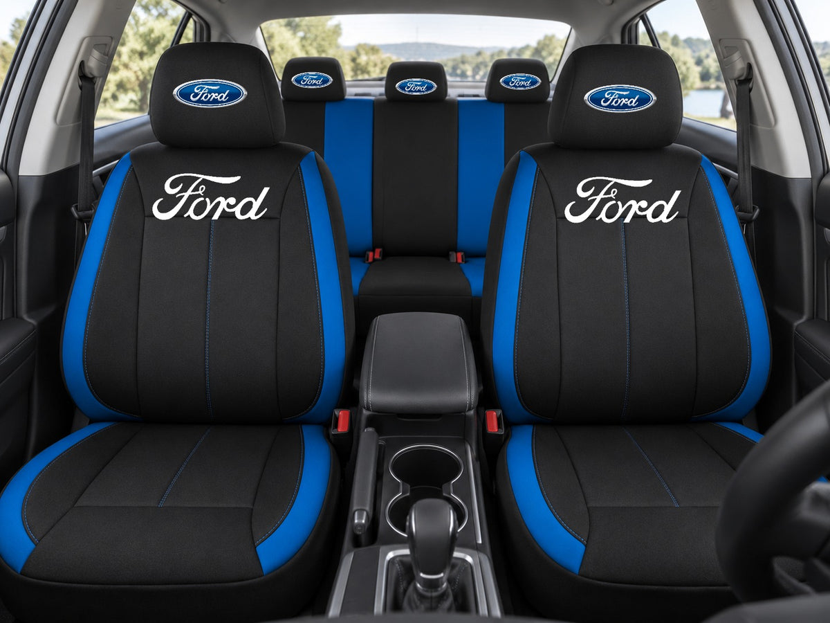 Set huse scaune Vision albastru cu logo Ford