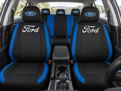 Set huse scaune Vision albastru cu logo Ford