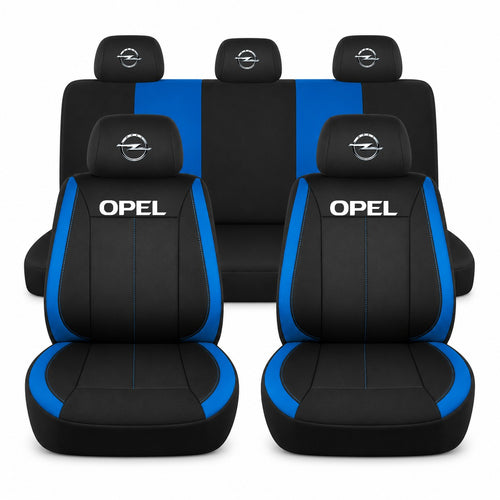 Set huse scaune Vision albastru cu logo Opel