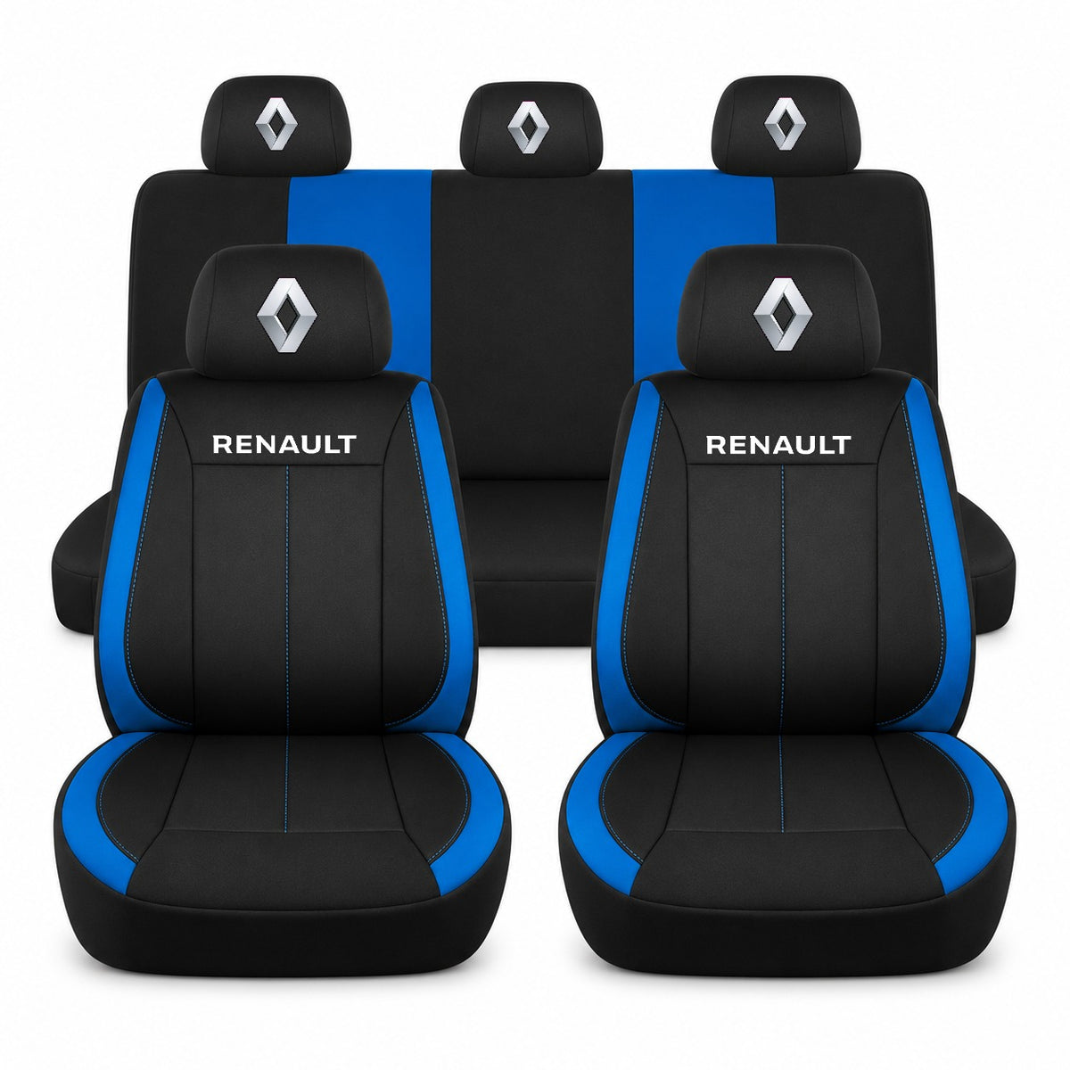 Set huse scaune Vision albastru cu logo Renault