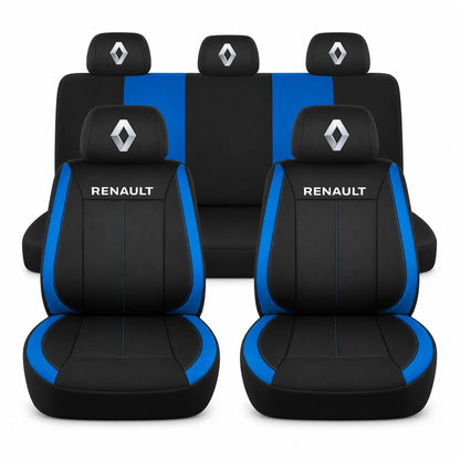 Set huse scaune Vision albastru cu logo Renault