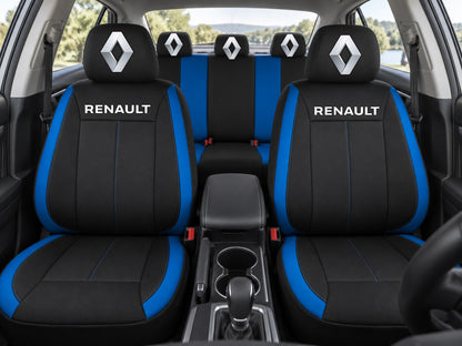 Set huse scaune Vision albastru cu logo Renault