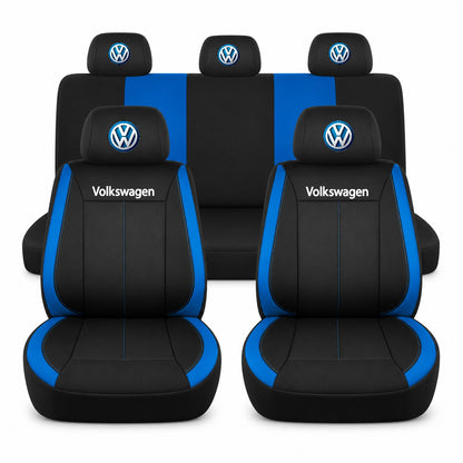 Set huse scaune Vision albastru cu logo Volkswagen