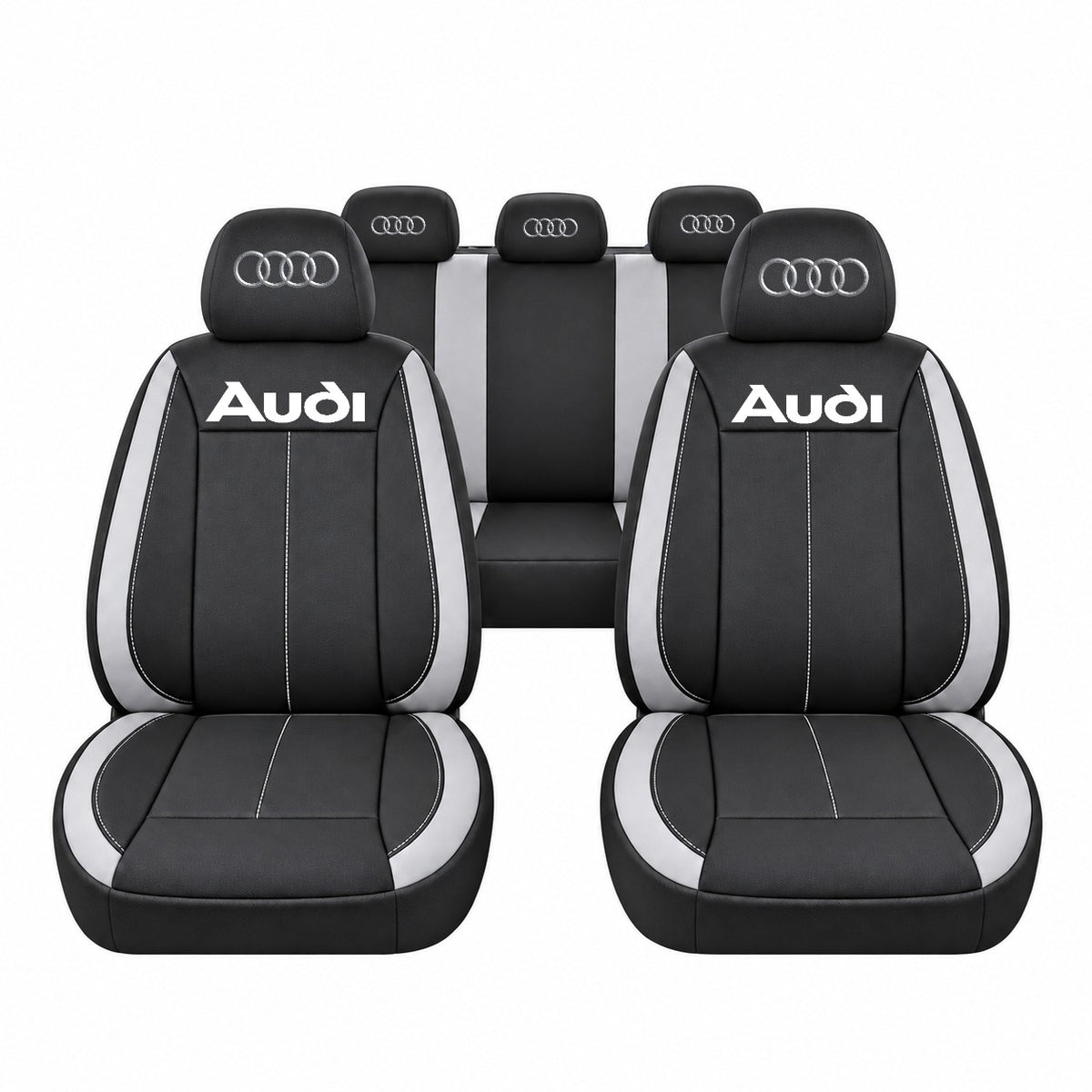 Set huse scaune Vision gri cu logo Audi