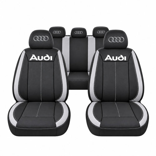 Set huse scaune Vision gri cu logo Audi
