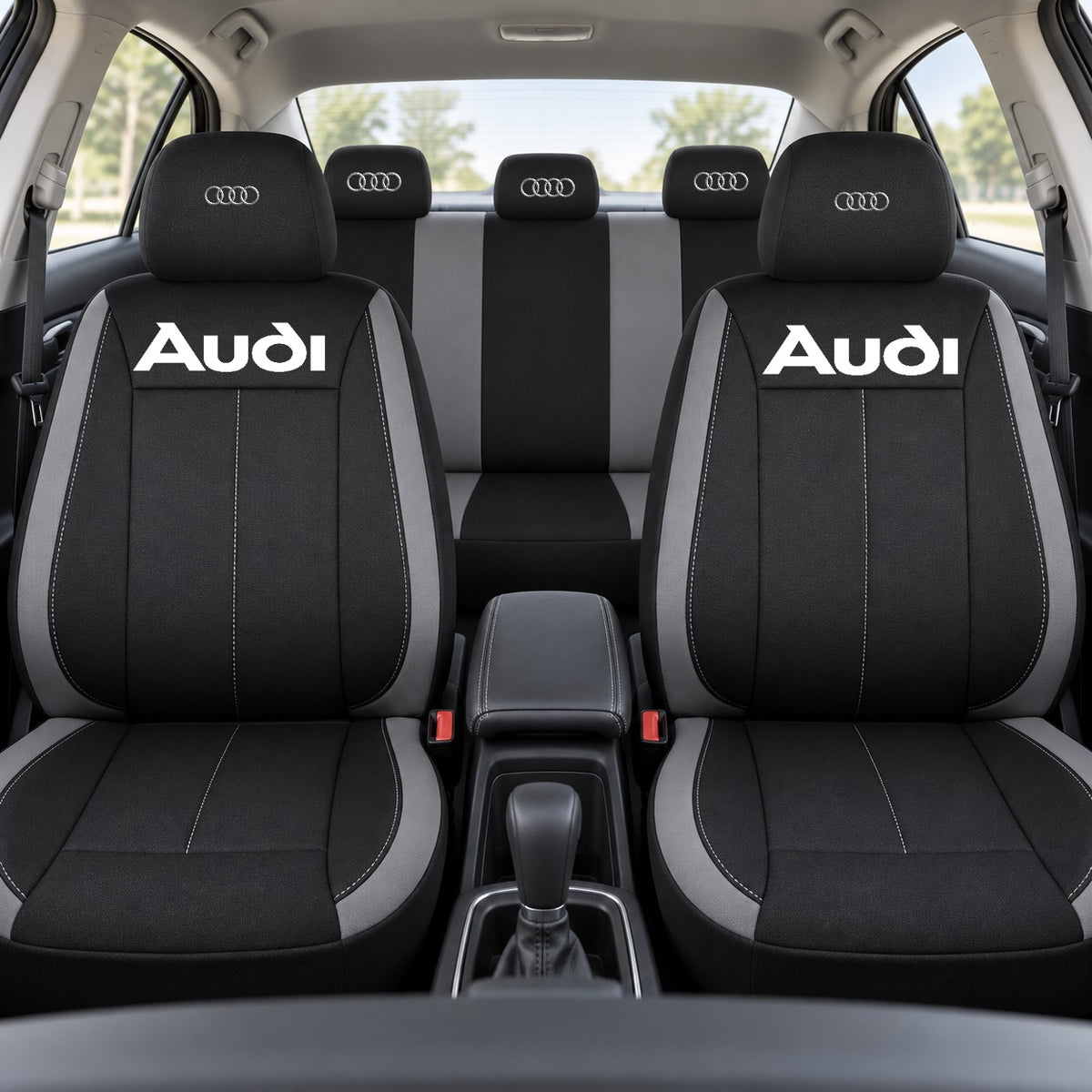 Set huse scaune Vision gri cu logo Audi