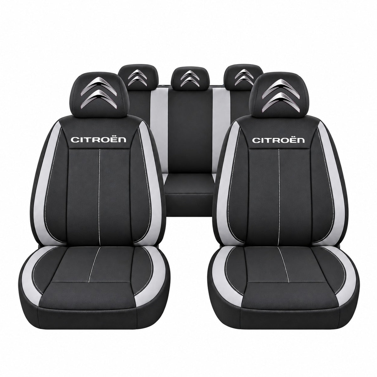 Set huse scaune Vision gri cu logo Citroen