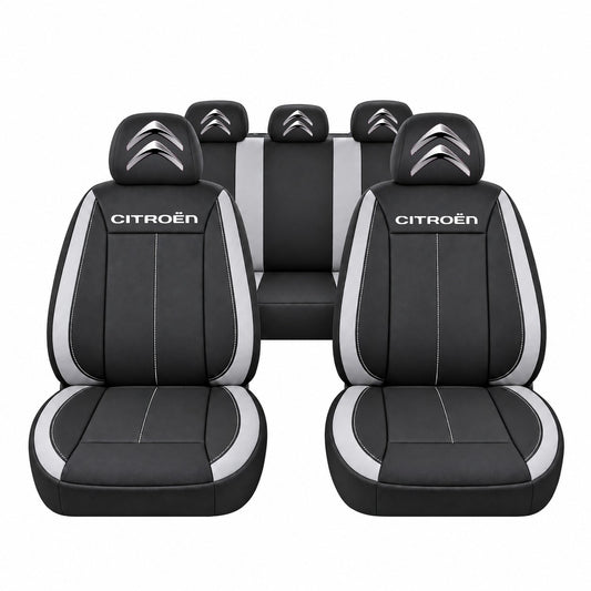 Set huse scaune Vision gri cu logo Citroen
