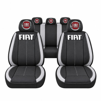 Set huse scaune Vision gri cu logo Fiat