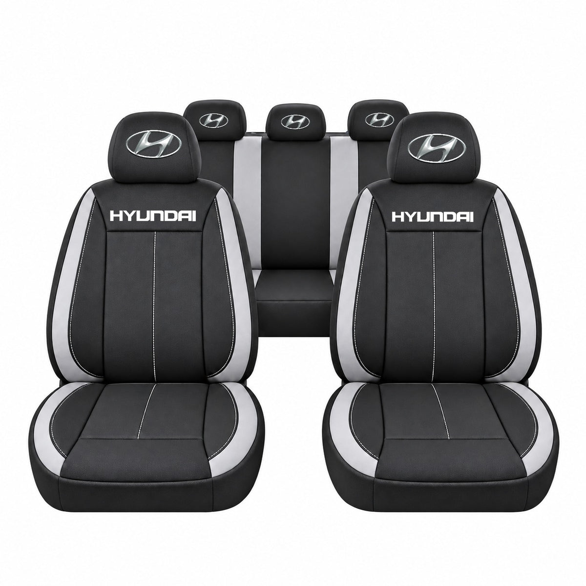 Set huse scaune Vision gri cu logo Hyundai