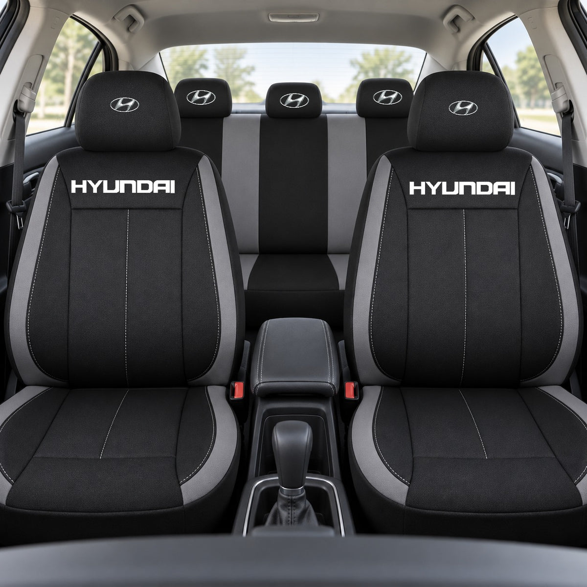 Set huse scaune Vision gri cu logo Hyundai