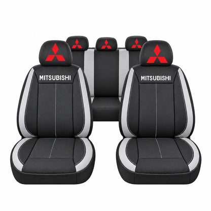 Set huse scaune Vision gri cu logo Mitsubishi