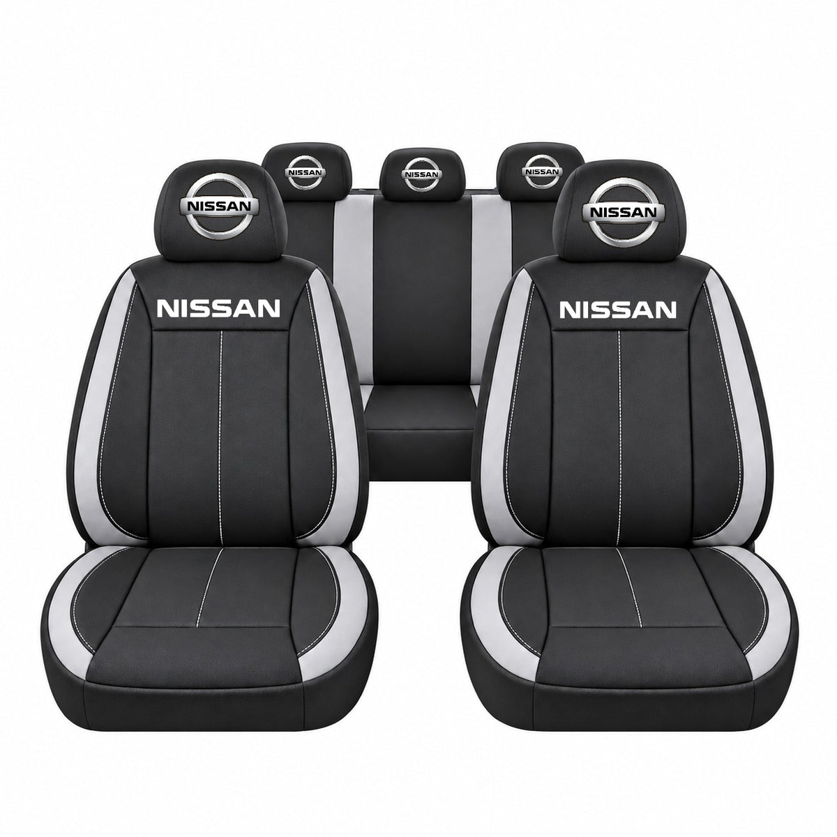 Set huse scaune Vision gri cu logo Nissan