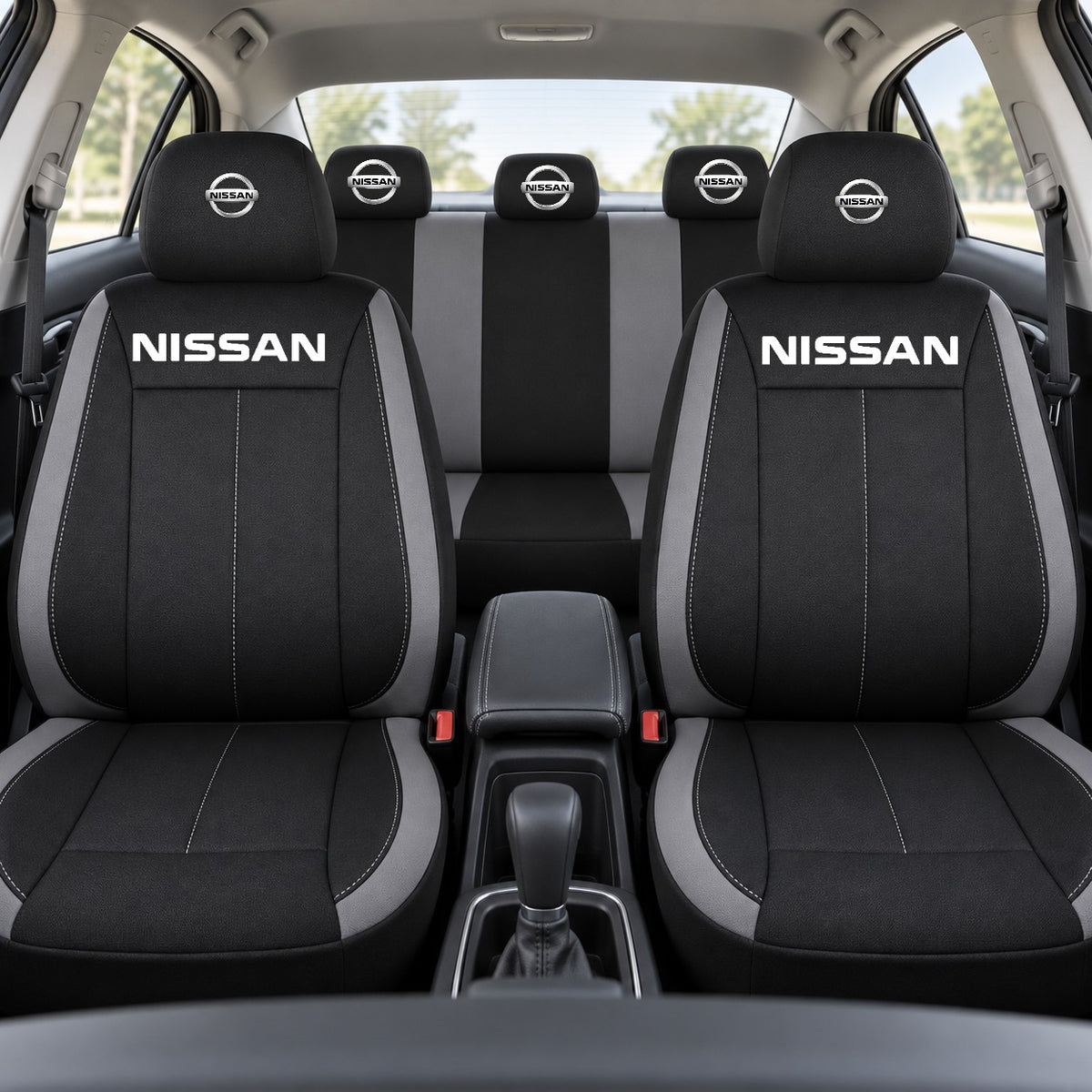 Set huse scaune Vision gri cu logo Nissan