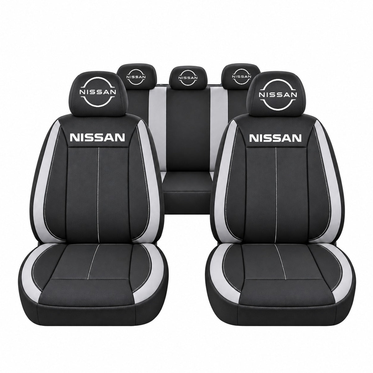 Set huse scaune Vision gri cu logo Nissan Nou