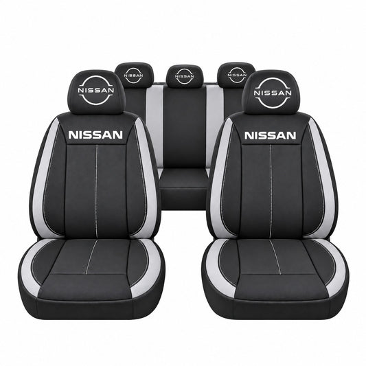 Set huse scaune Vision gri cu logo Nissan Nou