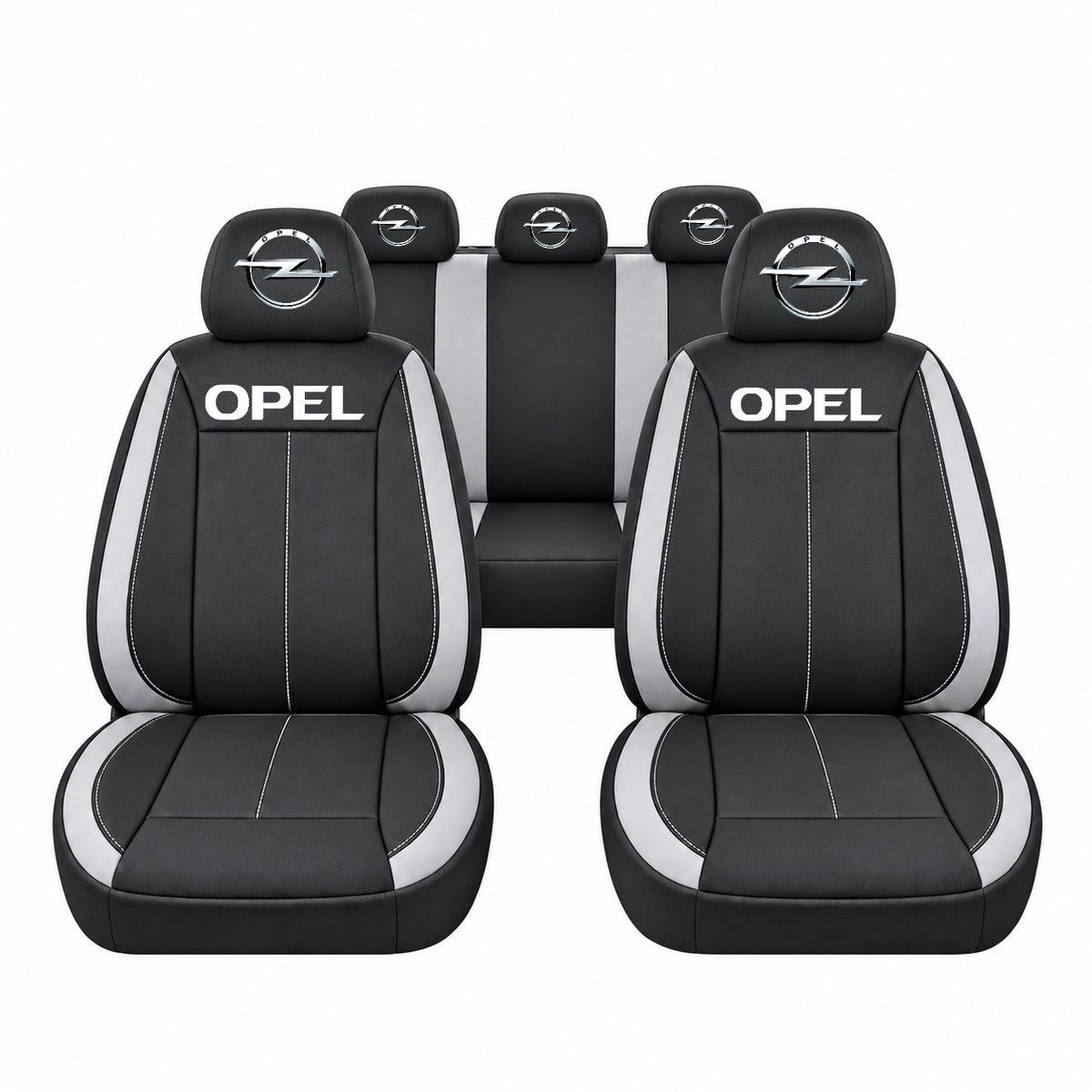 Set huse scaune Vision gri cu logo Opel