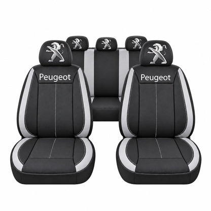 Set huse scaune Vision gri cu logo Peugeot