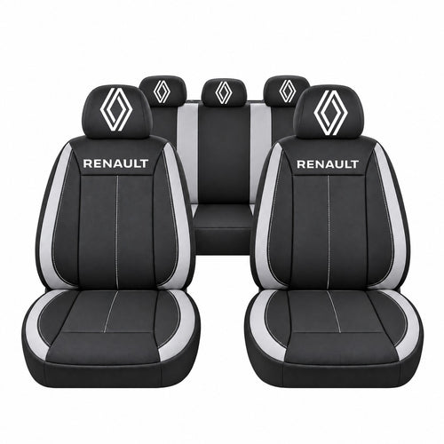 Set huse scaune Vision gri cu logo Renault Nou