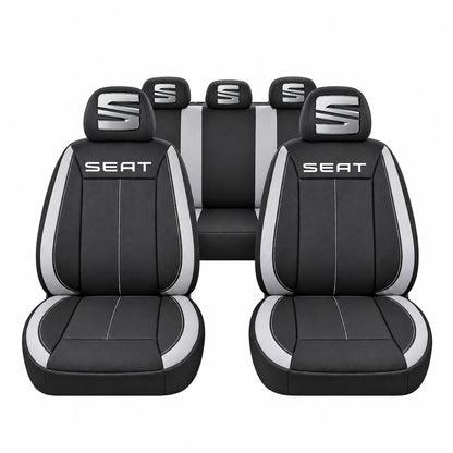 Set huse scaune Vision gri cu logo Seat