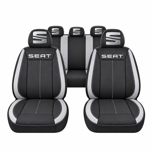 Set huse scaune Vision gri cu logo Seat