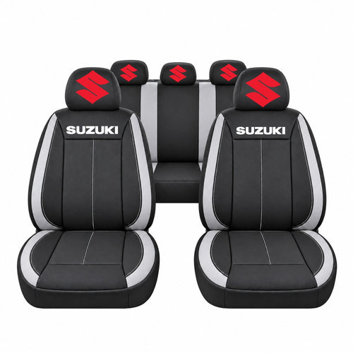 Set huse scaune Vision gri cu logo Suzuki