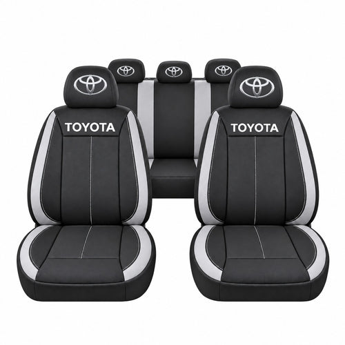 Set huse scaune Vision gri cu logo Toyota