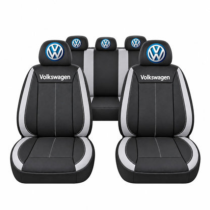Set huse scaune Vision gri cu logo Volkswagen