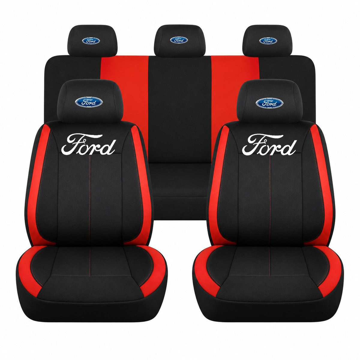 Set huse scaune Vision rosu cu logo Ford