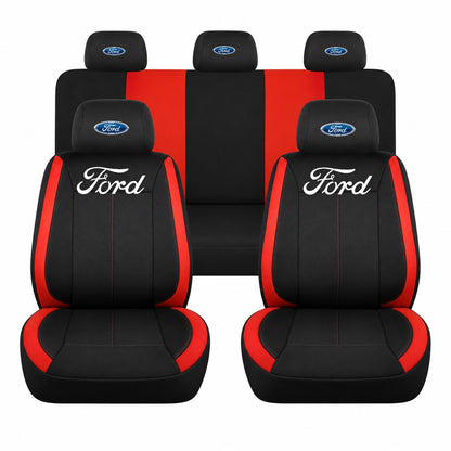 Set huse scaune Vision rosu cu logo Ford
