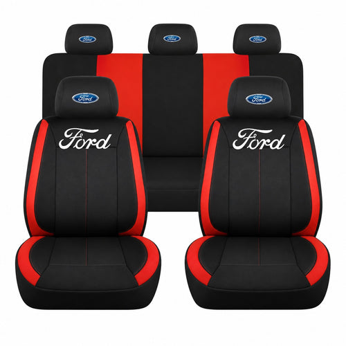 Set huse scaune Vision rosu cu logo Ford