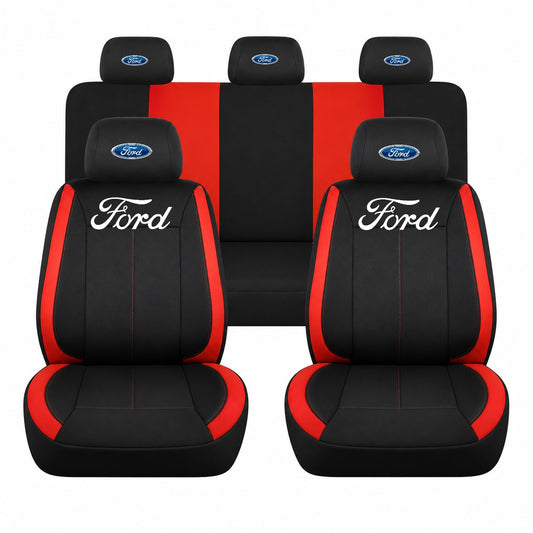 Set huse scaune Vision rosu cu logo Ford