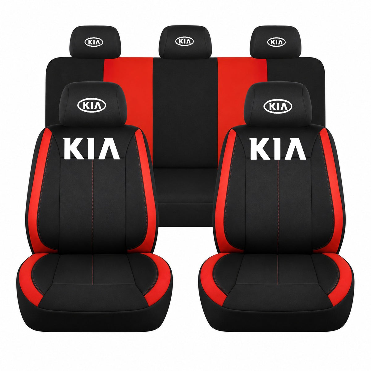 Set huse scaune Vision rosu cu logo Kia