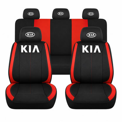 Set huse scaune Vision rosu cu logo Kia