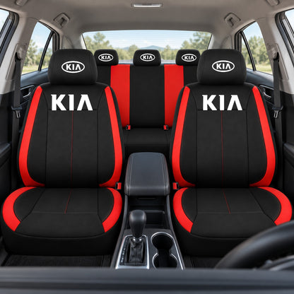 Set huse scaune Vision rosu cu logo Kia
