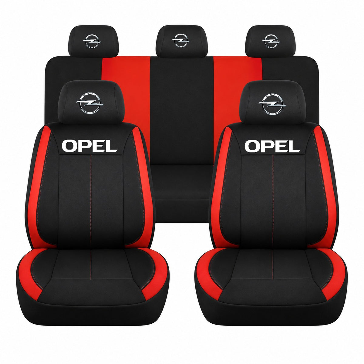 Set huse scaune Vision rosu cu logo Opel