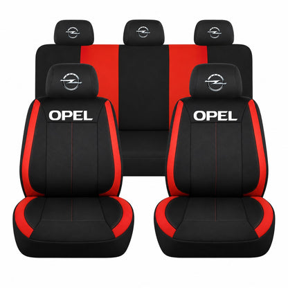 Set huse scaune Vision rosu cu logo Opel