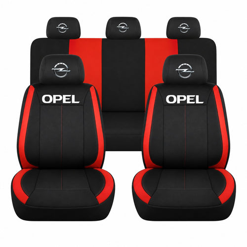 Set huse scaune Vision rosu cu logo Opel