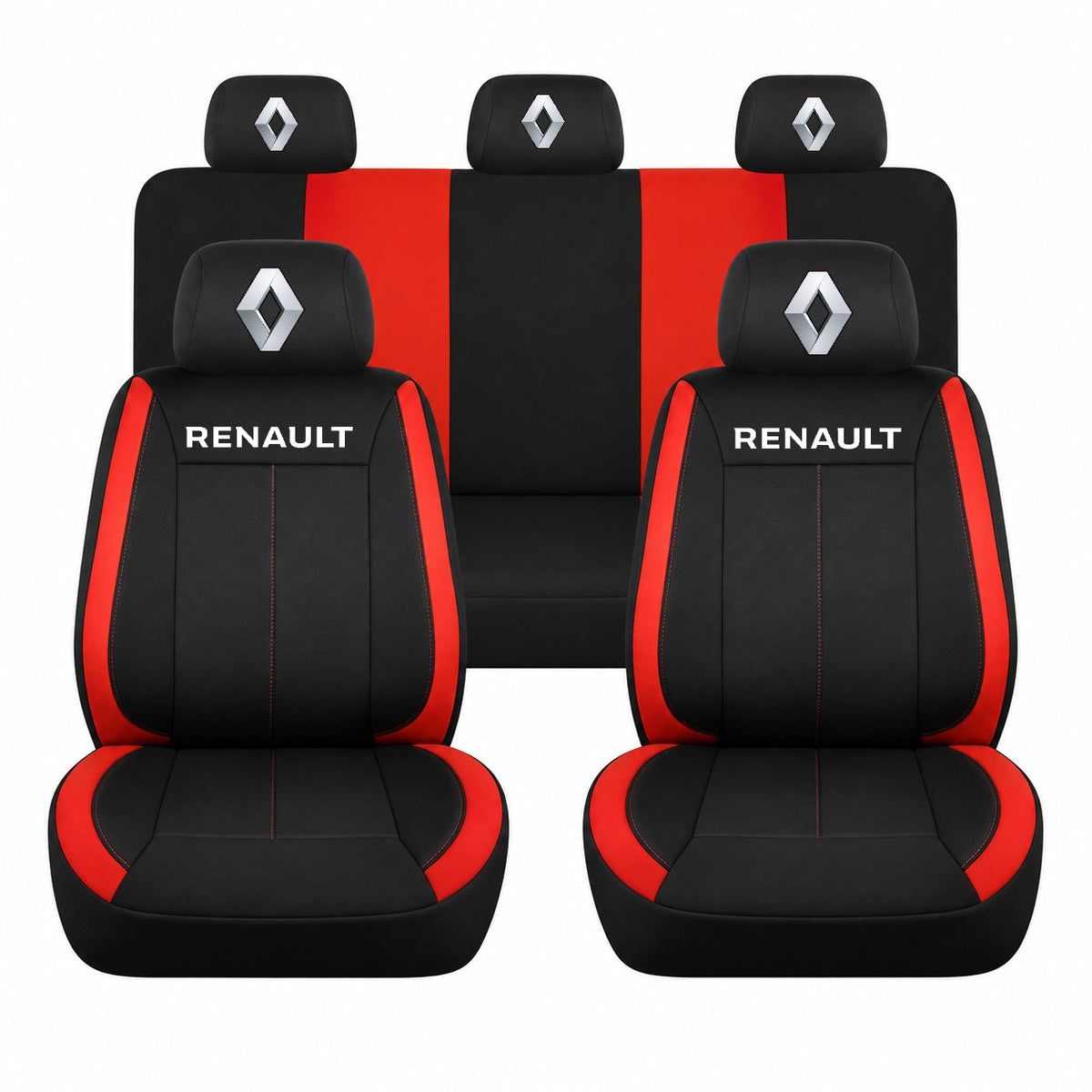 Set huse scaune Vision rosu cu logo Renault