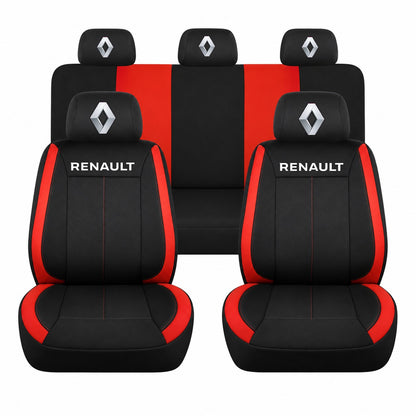 Set huse scaune Vision rosu cu logo Renault