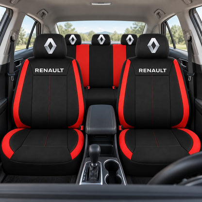 Set huse scaune Vision rosu cu logo Renault