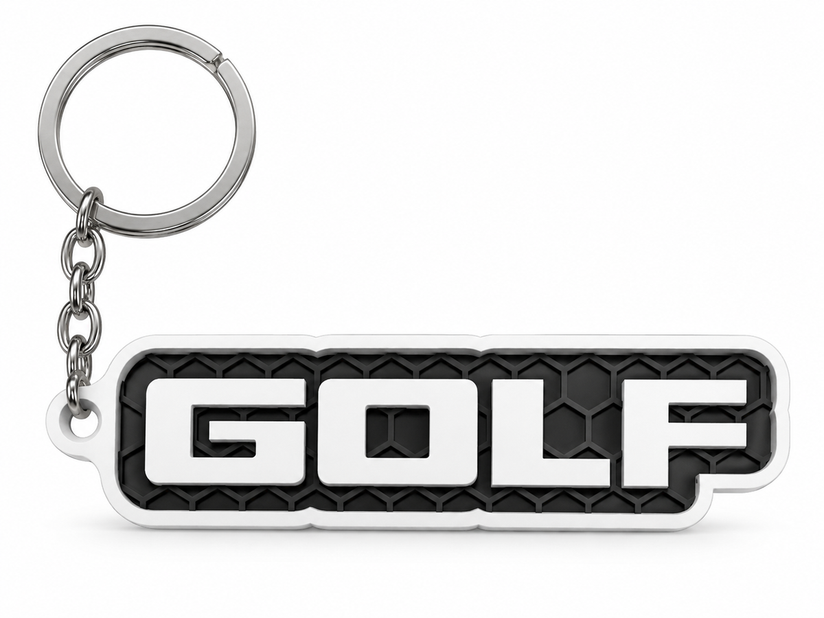 Breloc auto Volkswagen Golf cu lanț și inel