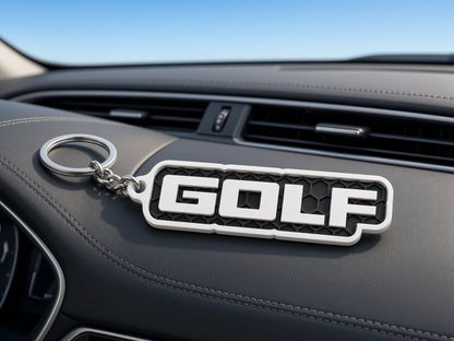 Breloc auto Volkswagen Golf cu lanț și inel
