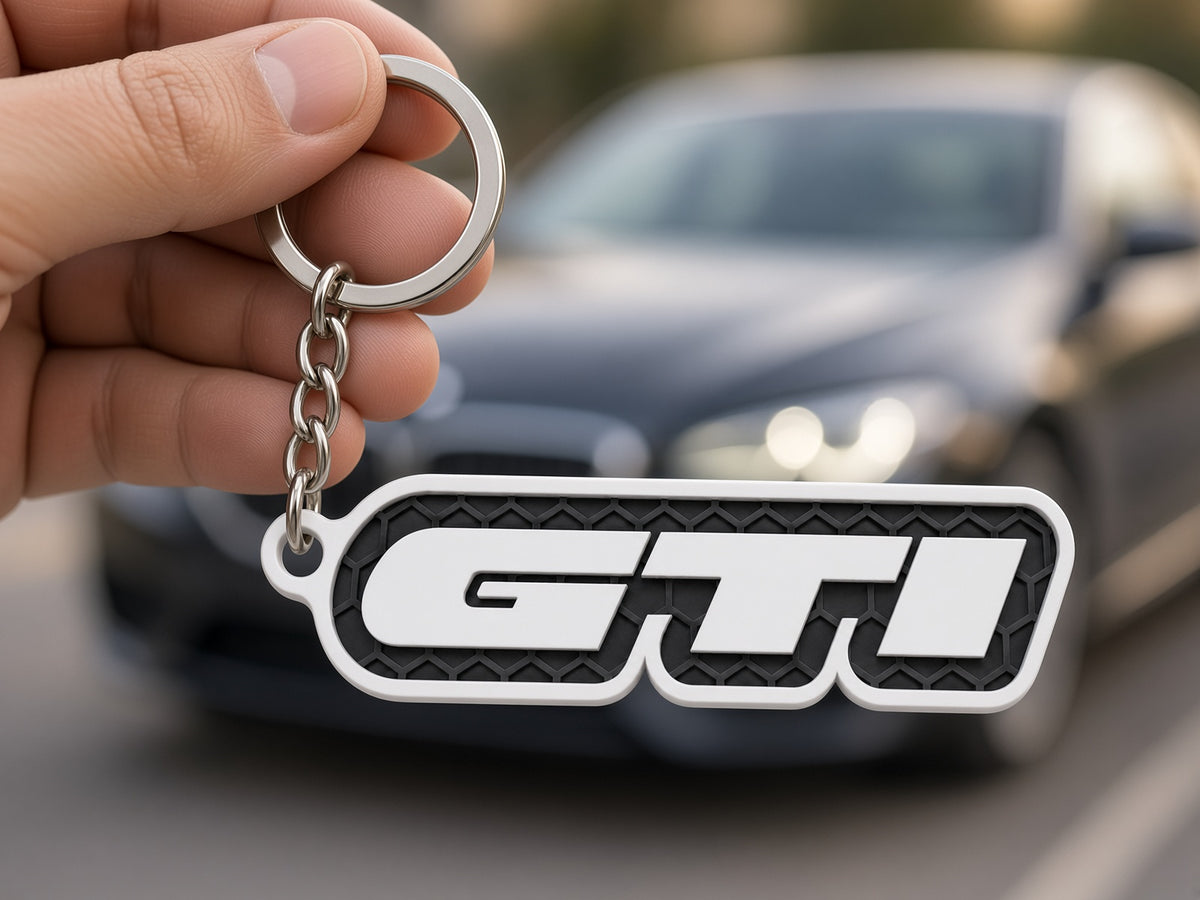 Breloc auto Volkswagen GTI cu lanț și inel
