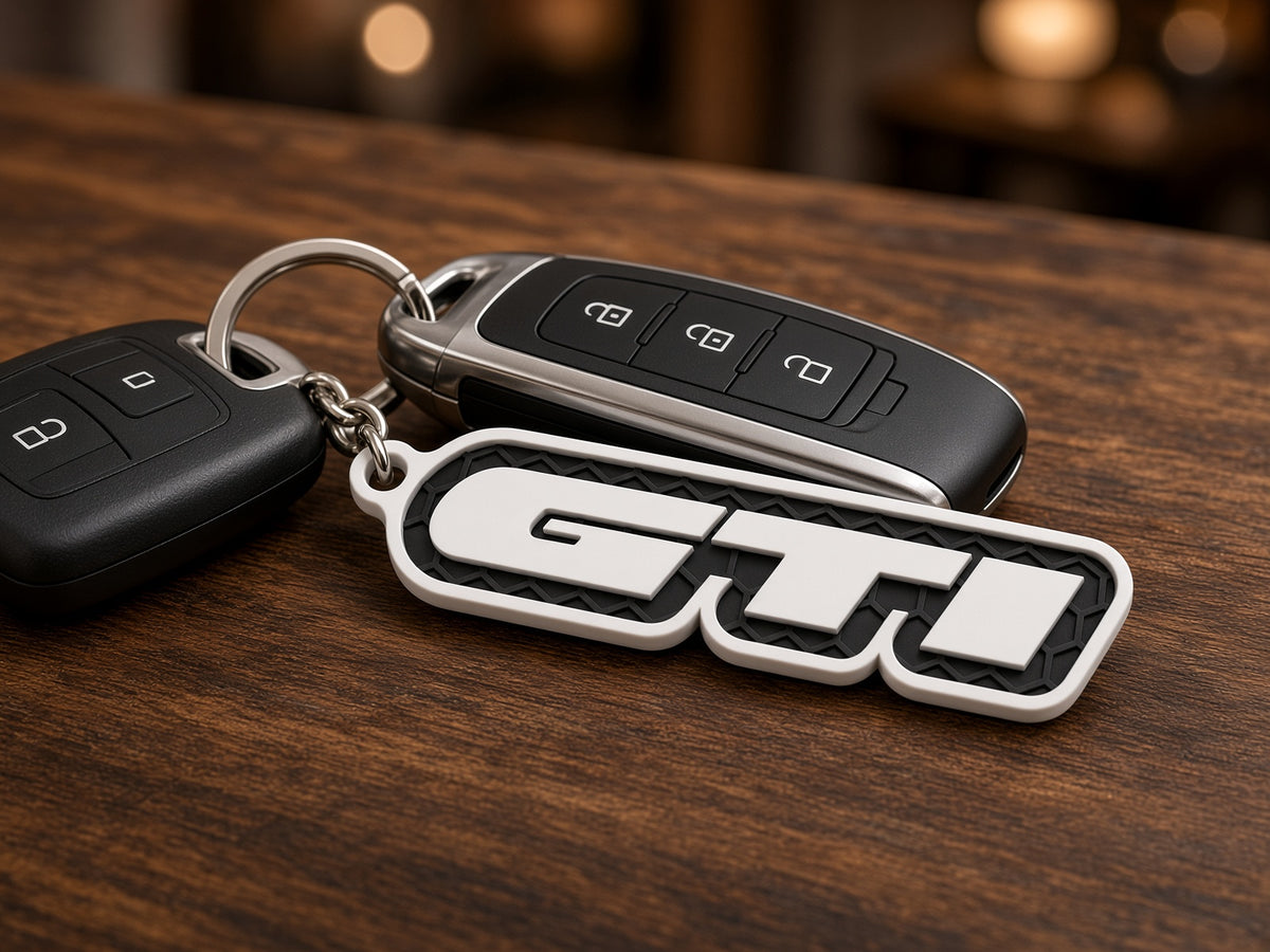 Breloc auto Volkswagen GTI cu lanț și inel