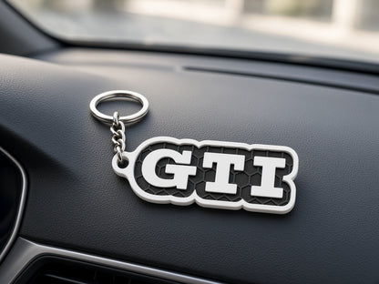 Breloc auto Volkswagen GTI clasic cu lanț și inel