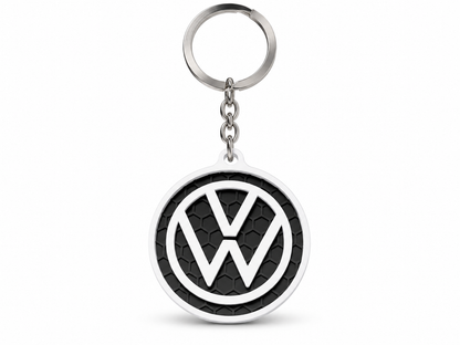 Breloc auto Volkswagen logo cu lanț și inel