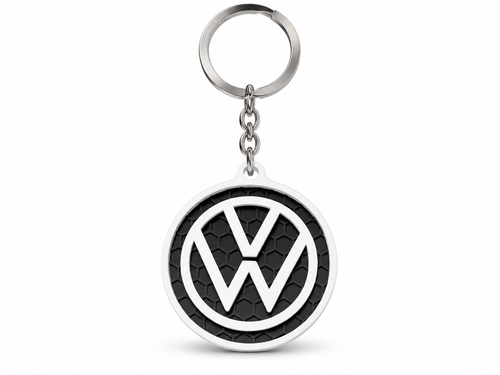 Breloc auto Volkswagen logo cu lanț și inel